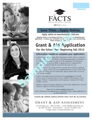 FACTS Grant & Aid Application