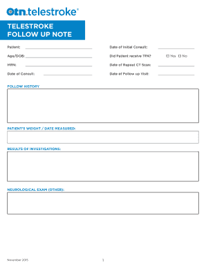 Telestroke Follow Up Note
