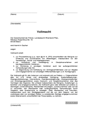 Vollmacht