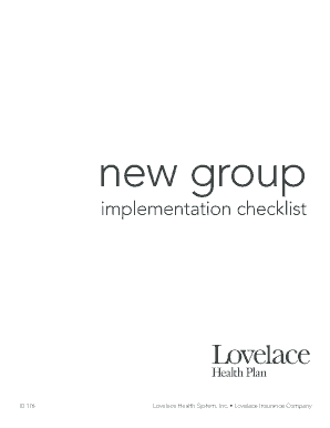 New Group Implementation Checklist