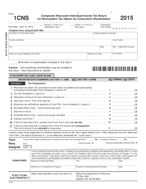 Wisconsin Nonresident Tax-Option S Corporation Shareholder Return