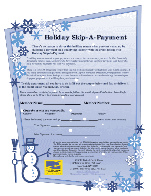 Holiday Skip-A-Payment Form