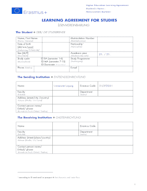 Checkliste Erasmus+ Studium