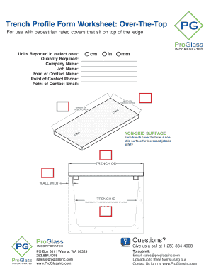 Trench Profile Form Worksheet