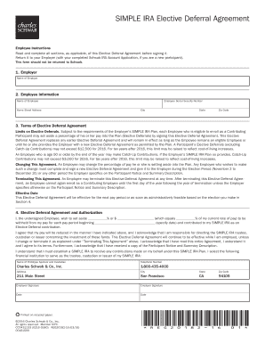 SIMPLE IRA Elective Deferral Agreement