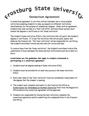 Consortium Agreement for Student Enrollment