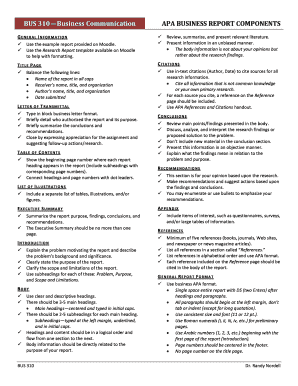 Business Communication APA Report Template