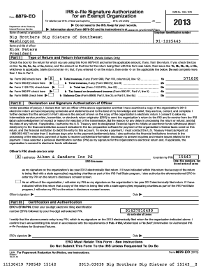 IRS Form 8879-EO for Exempt Organizations