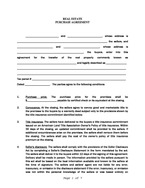 Real Estate Purchase Agreement