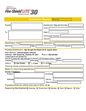 Substitution Request Form