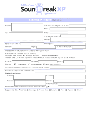Construction Material Substitution Request