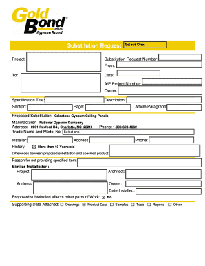 Substitution Request Form