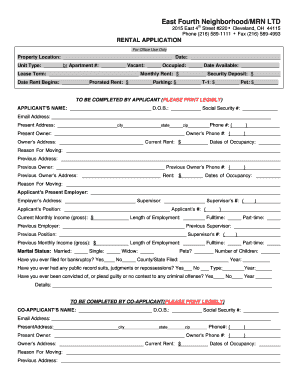 Rental Application Form