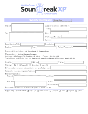 Substitution Request Form