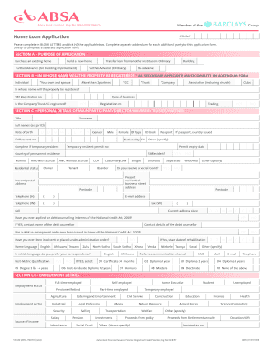 Absa Home Loan Application