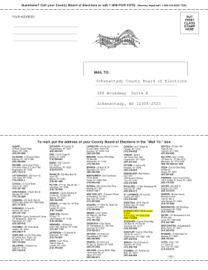 New York State Voter Registration Form