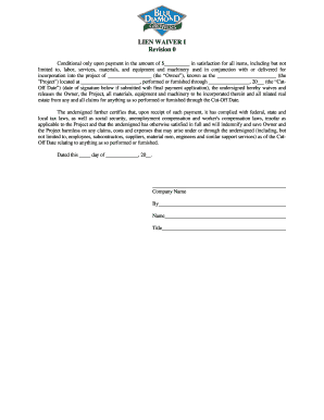 Lien Waiver Form
