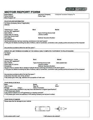 Motor Insurance Claim Form