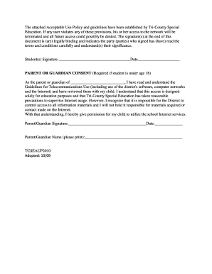 Tri-County Special Education Acceptable Use Policy