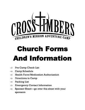 Camper Health and Release Form