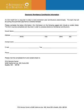 Electronic Remittance Contribution Information Form