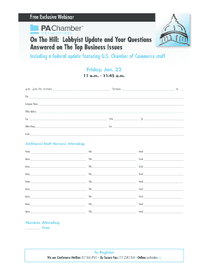 Webinar Registration Form