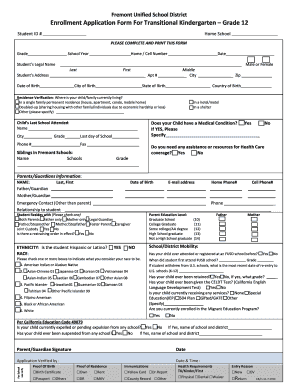 Yes If YES, Please Specify Last day of School Fax Siblings in Fremont Schools: Name Schools