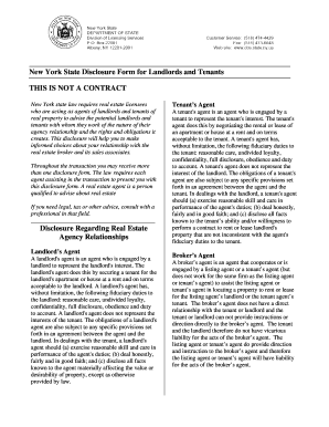 New York State Disclosure Form for Landlords and Tenants