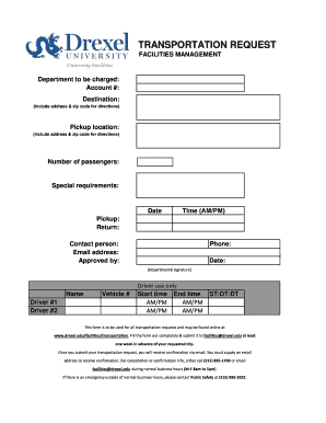 Transportation Request Form