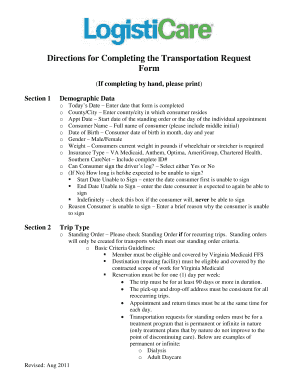 Transportation Request Form