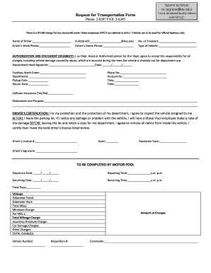 K-State Transportation Request Form