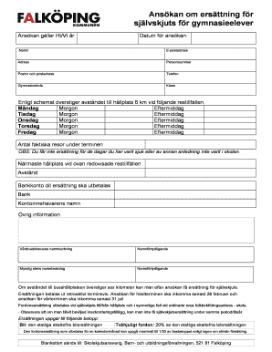 Swedish Student Self-Drive Reimbursement Application