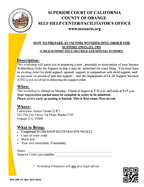 California Income Withholding Order for Support (FL-195)