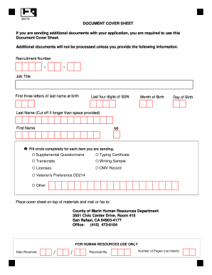 County of Marin Employment Application