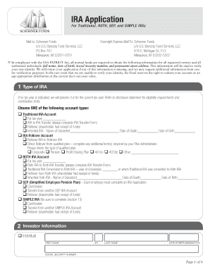 IRA Application Form