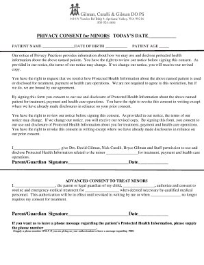 Privacy Consent for Minors