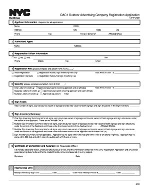 Outdoor Advertising Company Registration Application