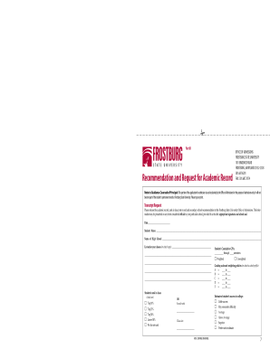 Frostburg State University Application Fee Transmittal Form