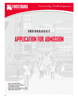 Frostburg State University Undergraduate Application