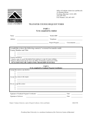 Transfer Course Request Form