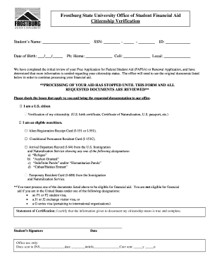 Citizenship Verification Form