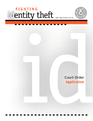 Texas Identity Theft Victim Court Order Application