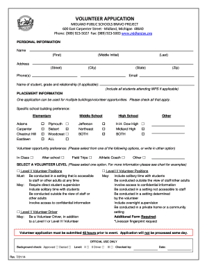 Volunteer Application Form