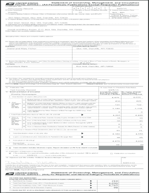 USPS Statement of Ownership