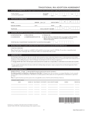 Traditional IRA Adoption Agreement