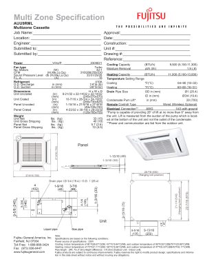 Fujitsu Multizone Cassette Specification