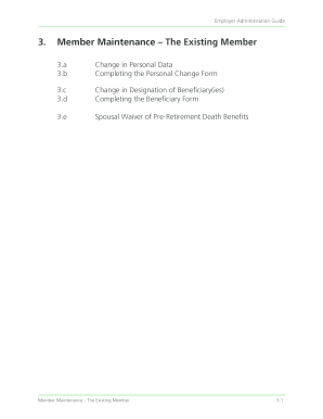Personal Change Form