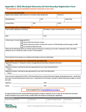 2016-17 Municipal Electronics and Paint Roundup Grant