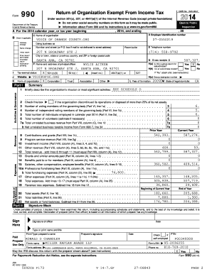 Form 990 Tax Exempt Organization Return