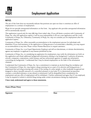 Employment Application Form
